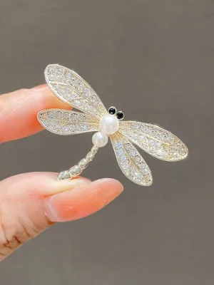 Crystal Stone Cute Dragonfly Hijab Brooch